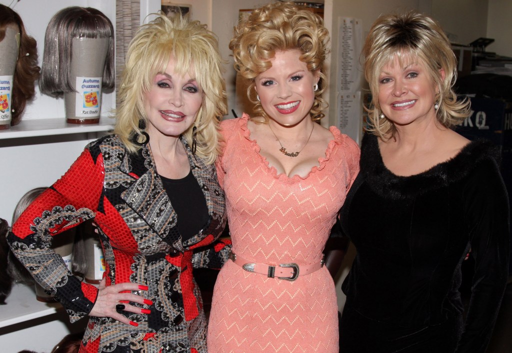 Dolly Parton, Megan Hilty, and Rachel Dennison