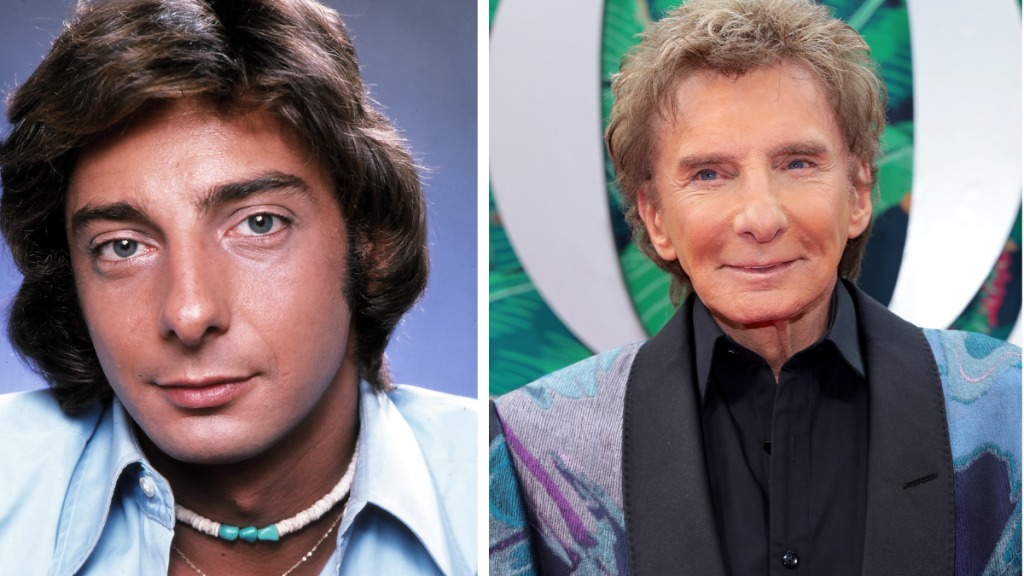 Barry Manilow in 1976 and 2023