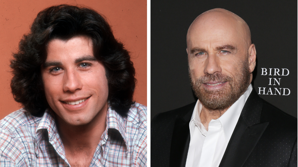 John Travolta in 1970 and 2020