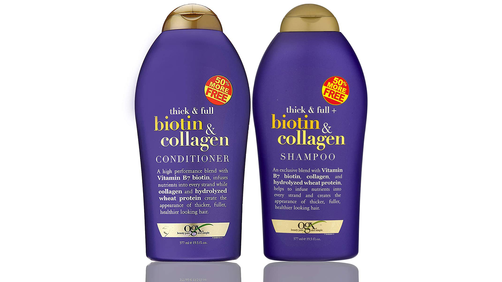 OGX biotin and collagen shampoo and conditioner