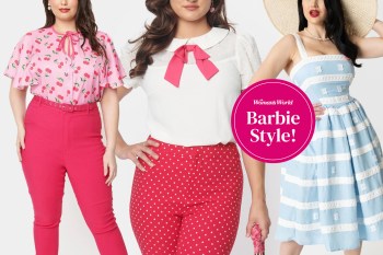 Images of outfits from Unique Vintage inspired by Barbie.