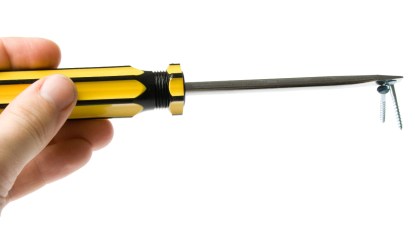 A magnetized screwdriver