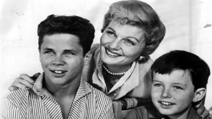 Tony Dow, Barbara Billingsley and Jerry Maters, 1956
