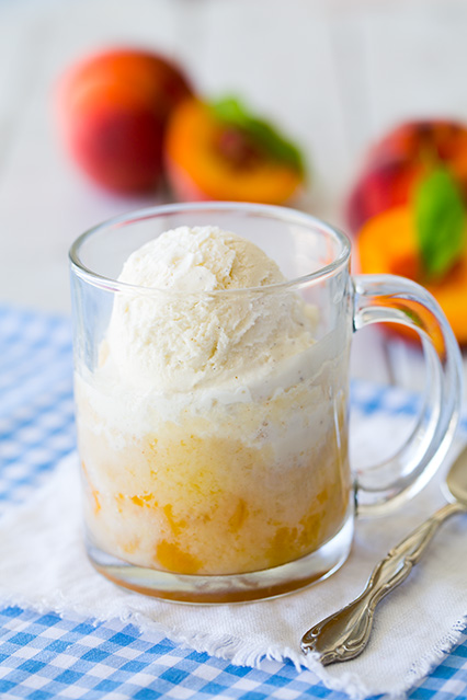 Mug Desserts Peach Cobbler