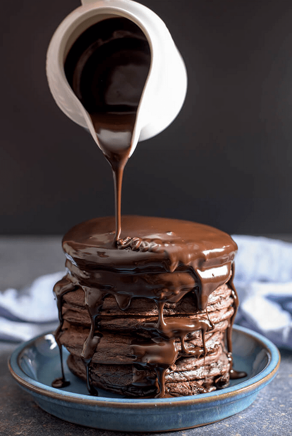 Dessert For Breakfast Double Chocolate Pancakes