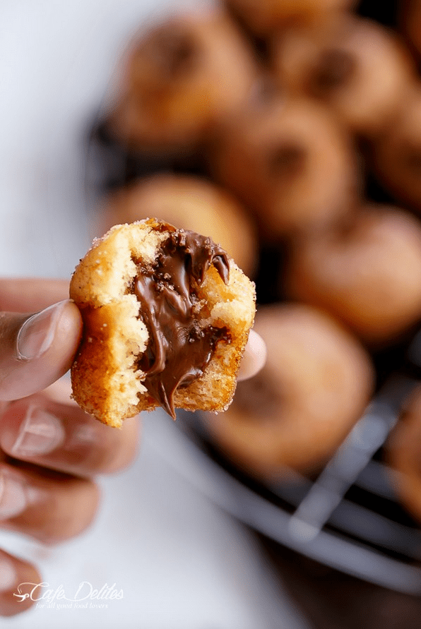 Dessert For Breakfast Nutella Churro Donut Holes