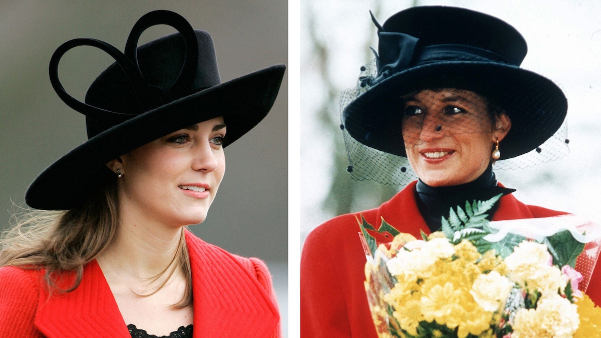 Left: Kate Middleton in 2006; Right: Princess Diana in the '80s