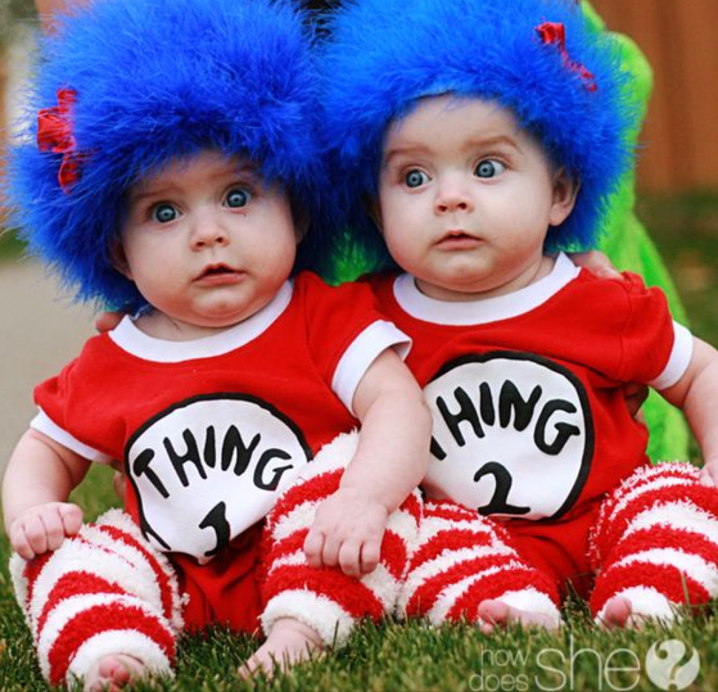 cute twin baby photos thing 1 and 2