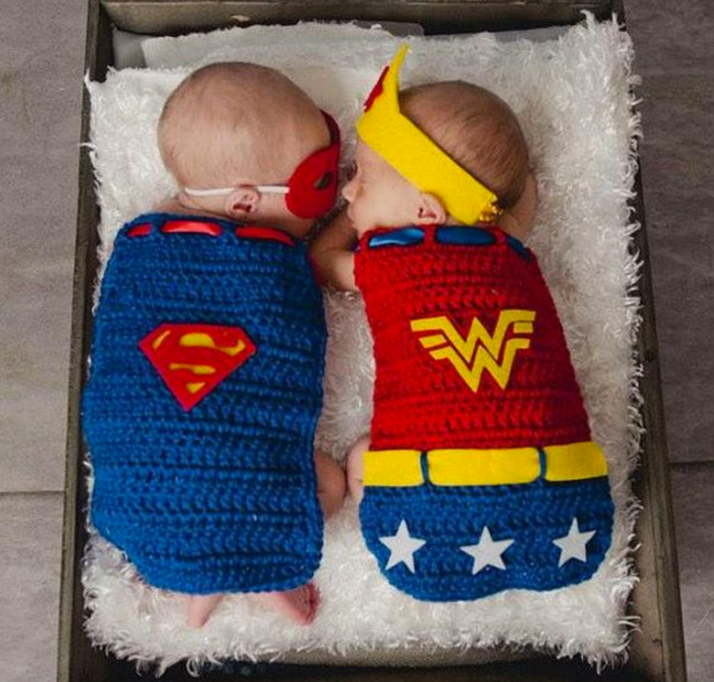 cute twin baby photos superheroes