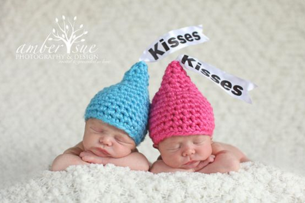 cute twin baby photos kisses