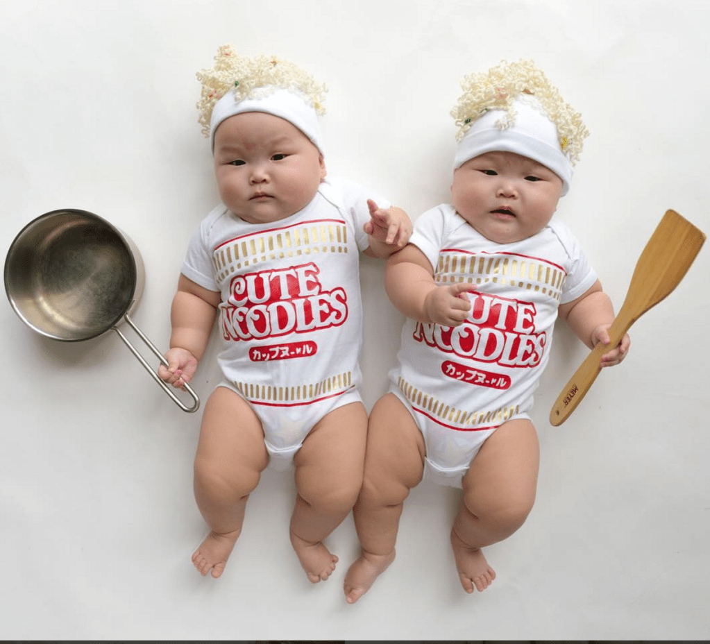 cute twin baby photos noodles