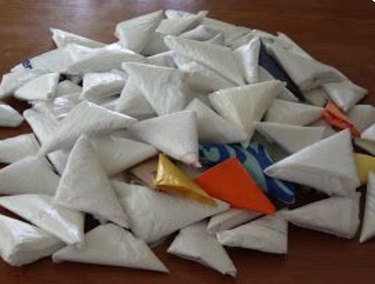trash bag storage football fold