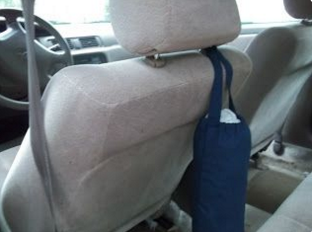 trash bag storage car holder