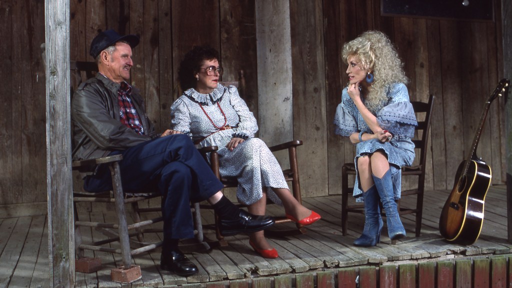 Dolly Parton with her parents