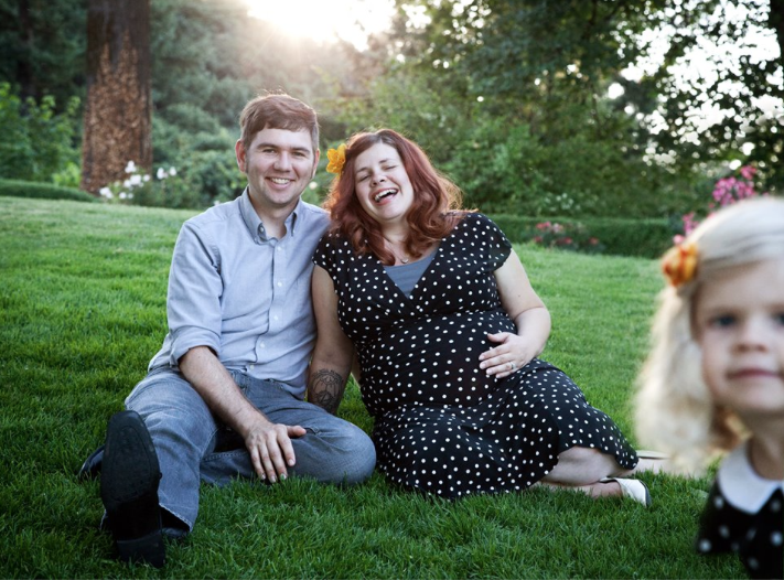 Maternity Photobombs Daughter