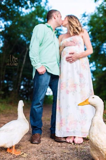 Maternity Photobombs Ducks