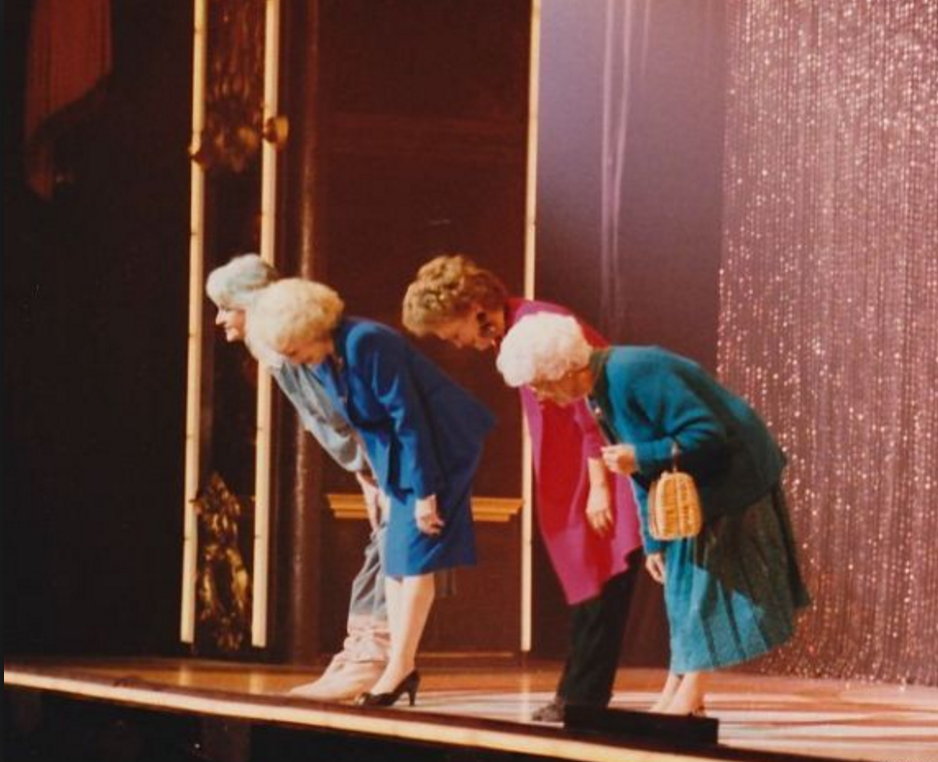 The 'Golden Girls' cast bows following performance at 1988 Royal Variety Show