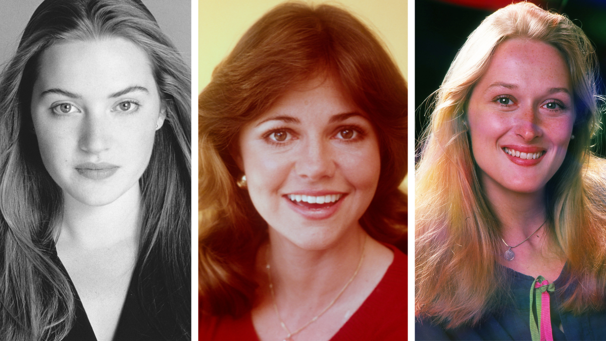 Left to right: Kate Winslet in 1992, Sally Field in the '70s, Meryl Streep in 1976