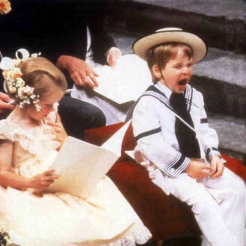 Royal Kids Being Normal William Wedding Yawn