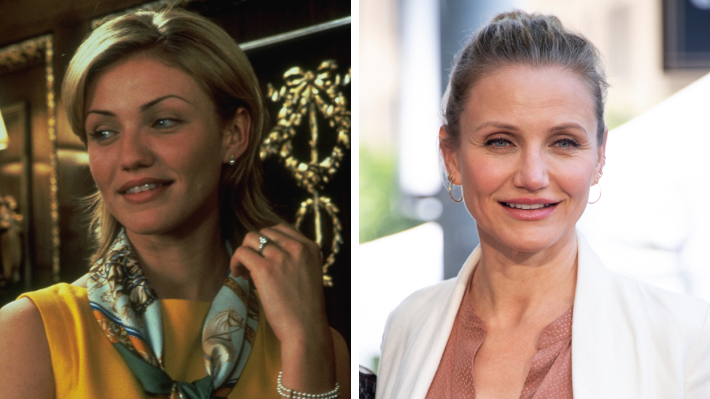 Cameron Diaz in 1997 and 2019
