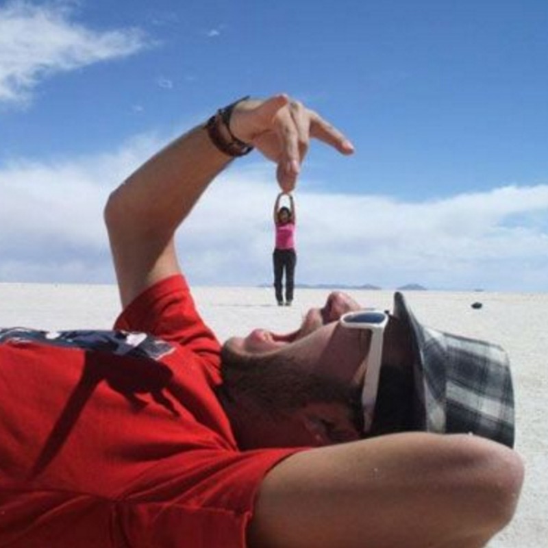 Beach Illusions Eating Woman