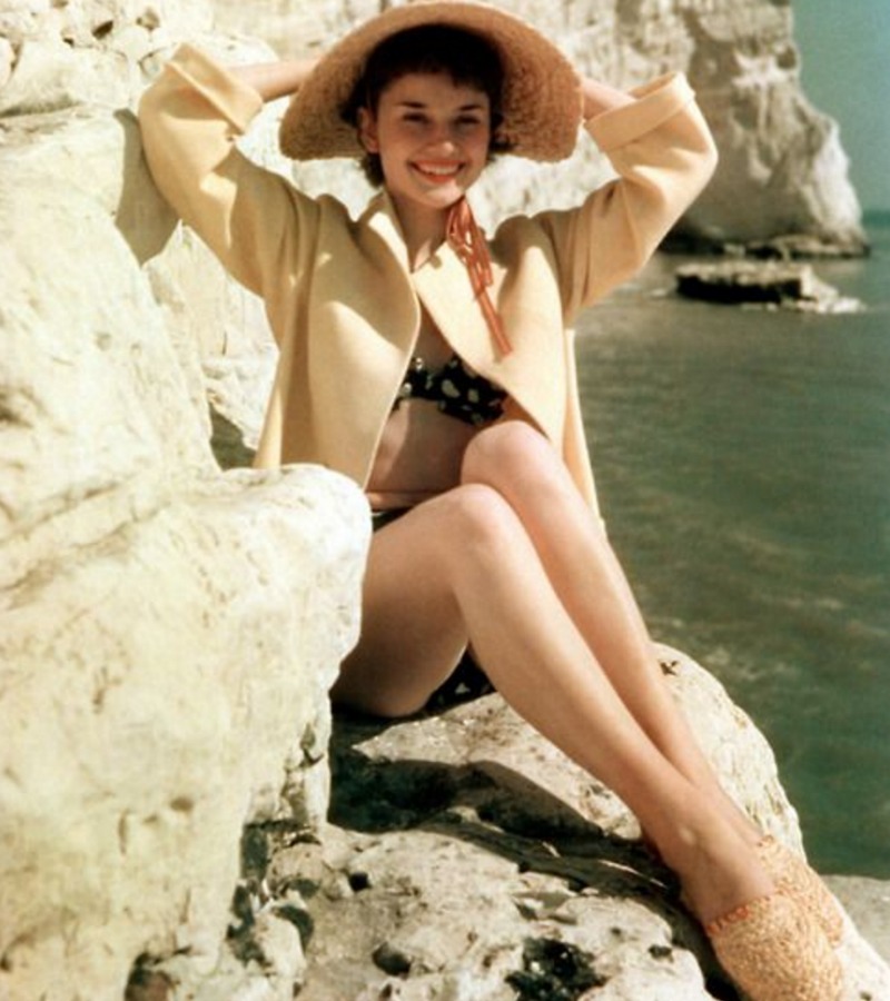 Celebrity Beach Photos Audrey Hepburn