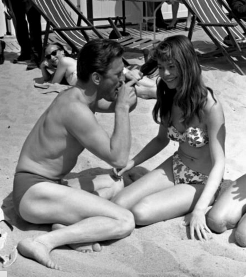 Celebrity Beach Photos Kirk Douglas Brigitte Bardot