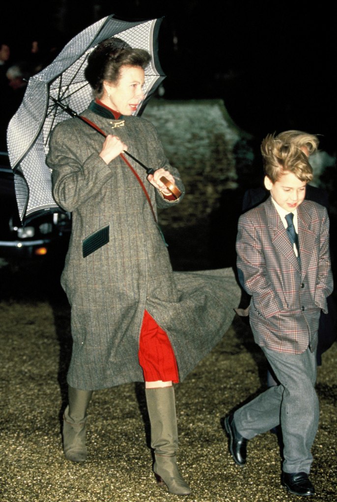 Prince William Princess Anne Christmas 1990