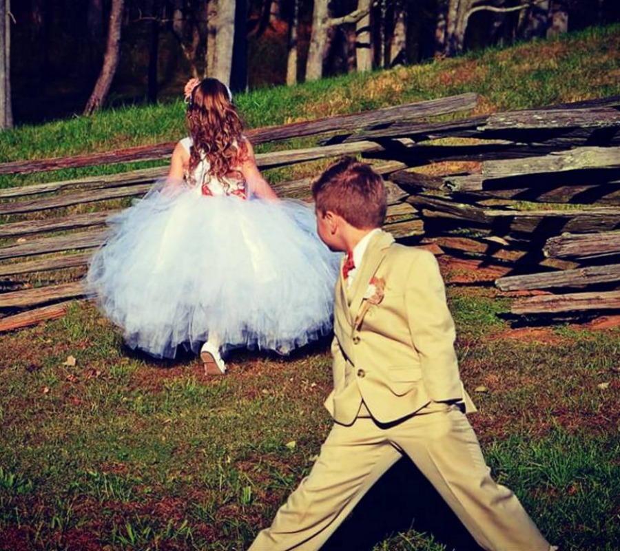 Ring Bearer Flower Girl Runs Away