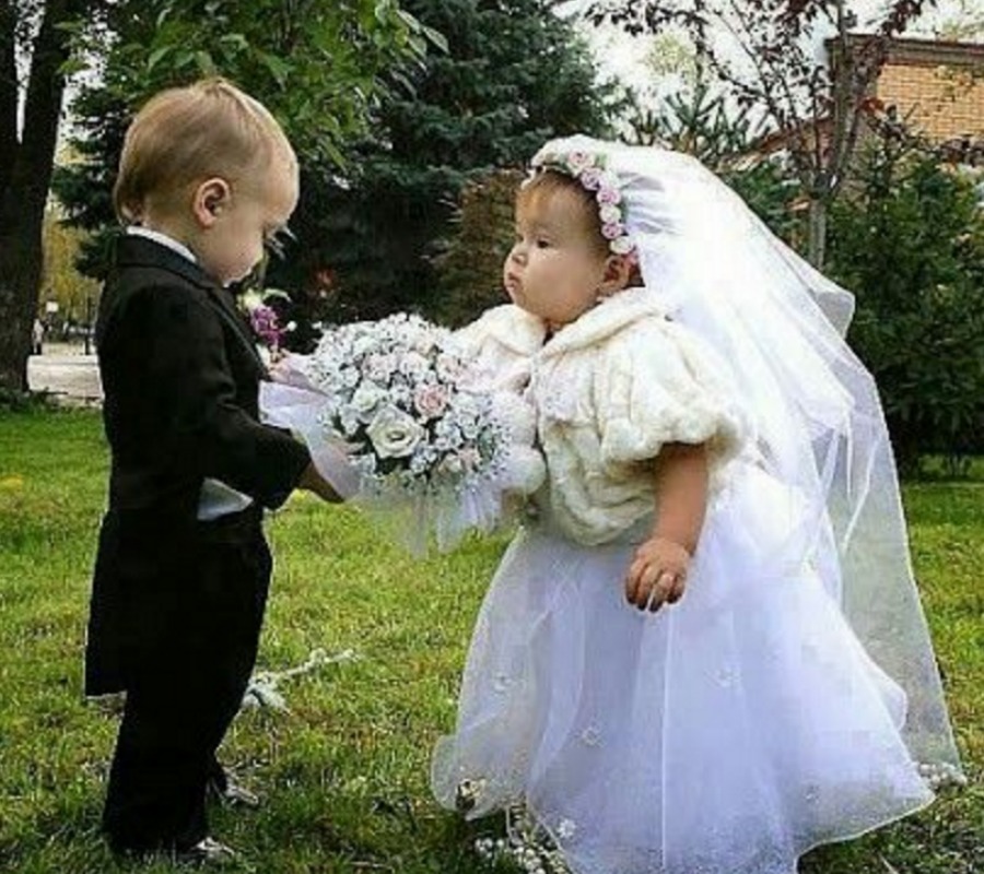 Ring Bearer Flower Girl Unhappy Tiny Girl