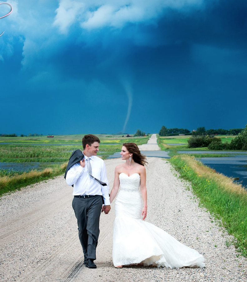 wedding photo tornado