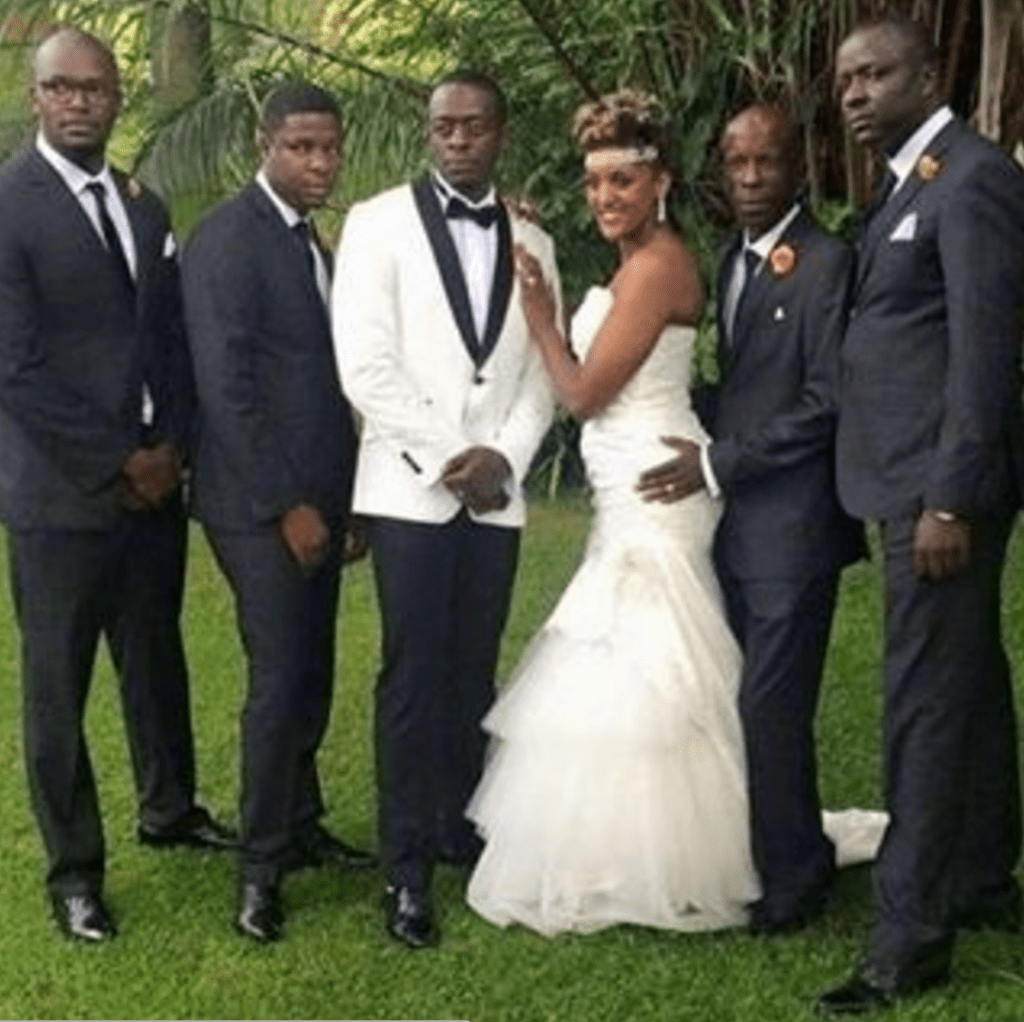 wedding photo fail groomsmen hands