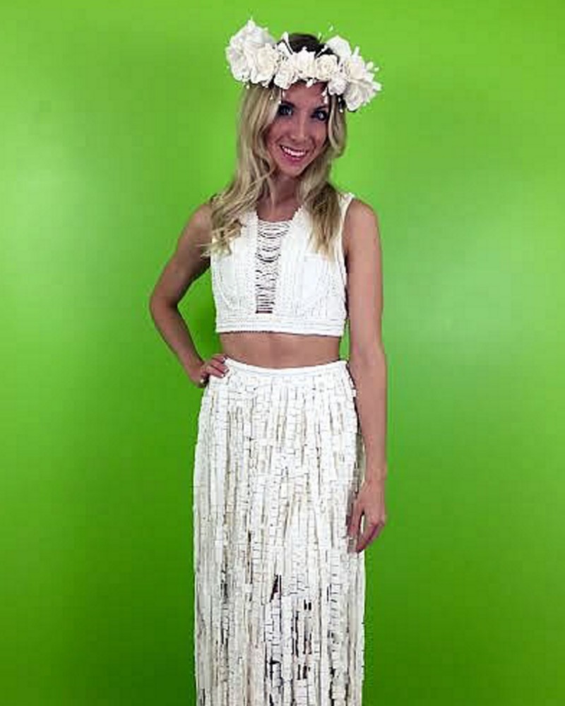 Toilet Paper Wedding Dress Two Piece