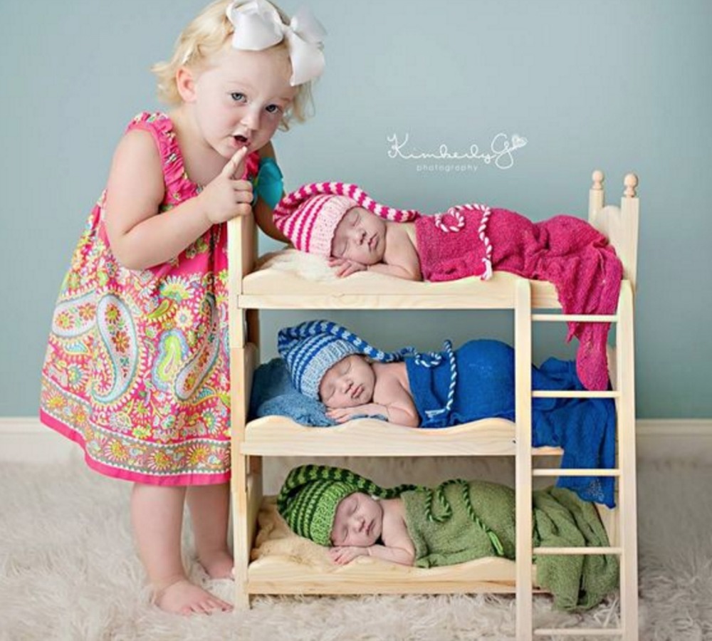 Adorable Multiples Photo Shoot Bunk Beds