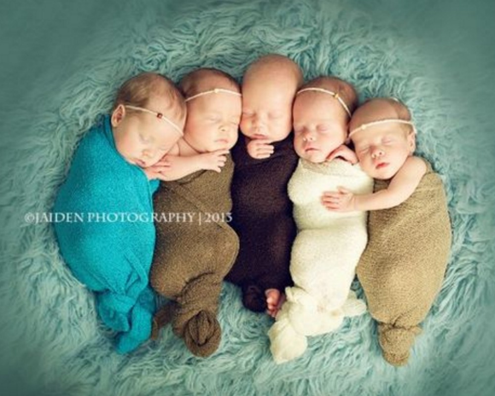 Adorable Multiples Photo Shoot Group Hug