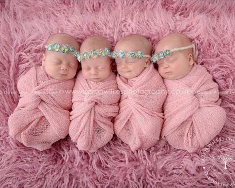 Adorable Multiples Photo Shoot Pink Girly