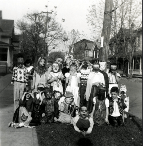 Group of Kids Trick Or Treating