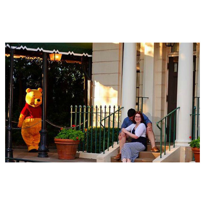 Engagement Photobombs Pooh