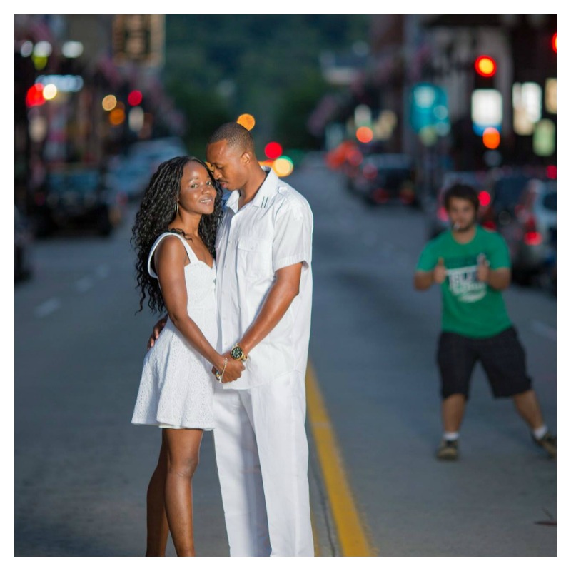Engagement Photobombs Thumbs Up