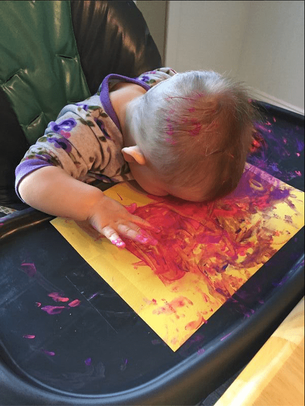 Kids Sleeping Finger Painting