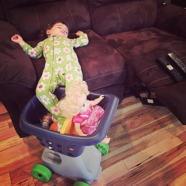 Kids Sleeping Positions Shopping Cart