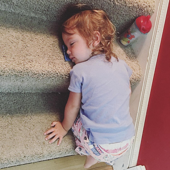 Kids Sleeping Positions Stairs