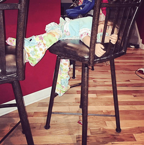 Kids Sleeping Positions Two Chairs