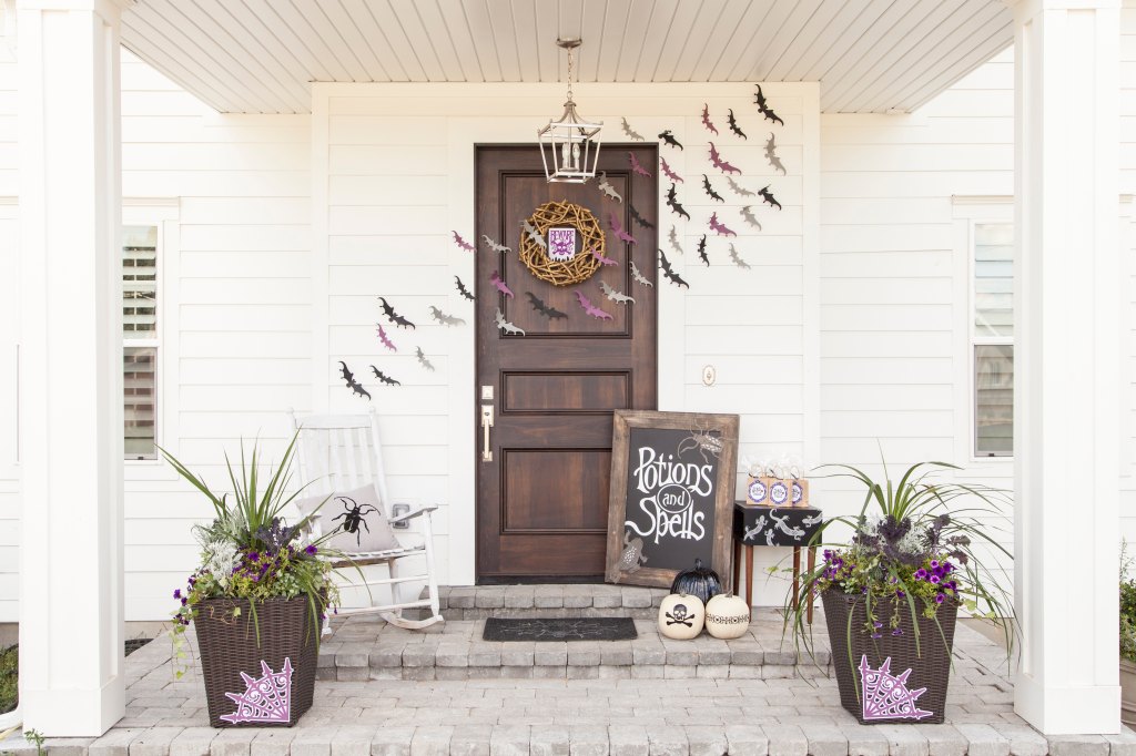 Purple Halloween Bats