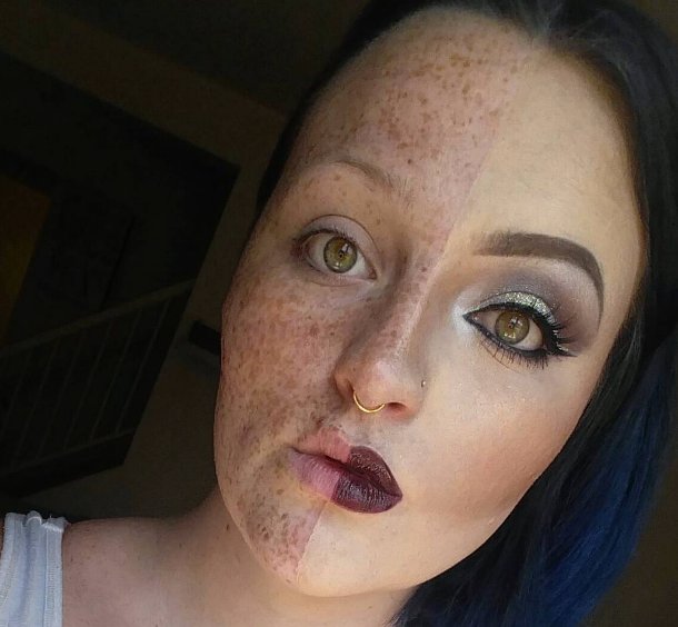 Half Face Makeup 1