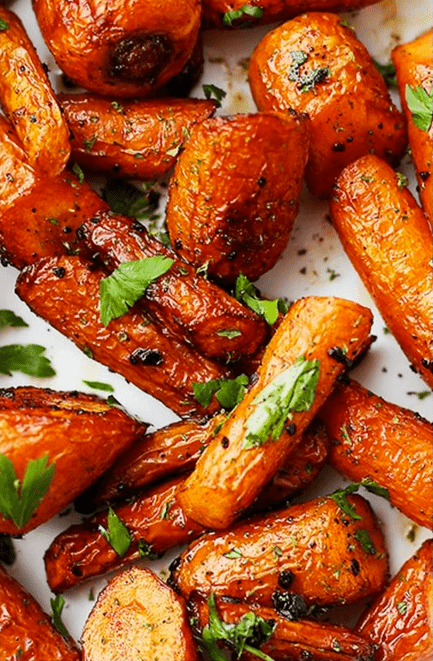 Thanksgiving Side Dishes Garlic Butter Roasted Sweet Potatoes