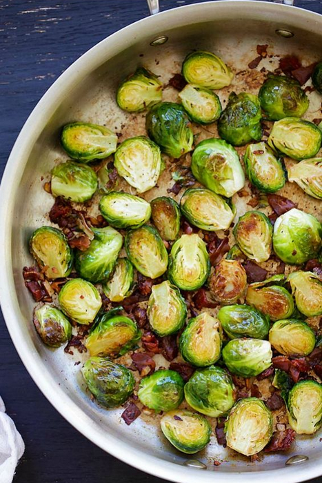 Thanksgiving Side Dishes Garlic Prosciutto Brussels Sprouts