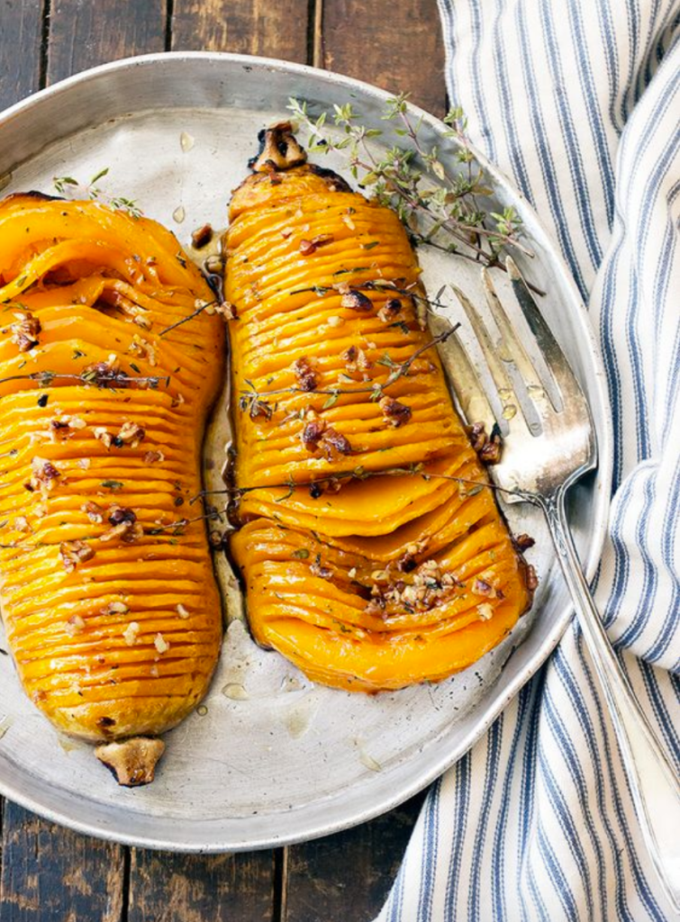 Thanksgiving Side Dishes Hasselback Butternut Squash