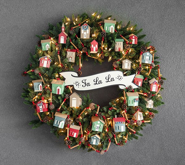 3 D Christmas House Wreath