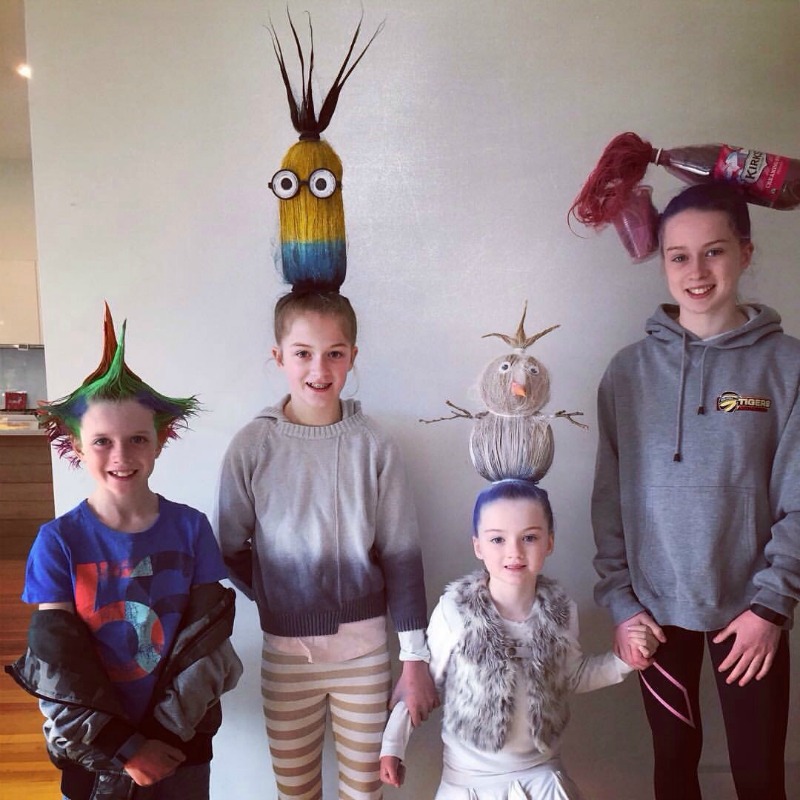 Crazy Hair Day Family